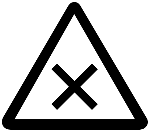 The image shows a black and white logo with an icon that resembles a triangle inside another larger triangle forming a hexagon shape on top of what appears to be a shield-like design at its center.