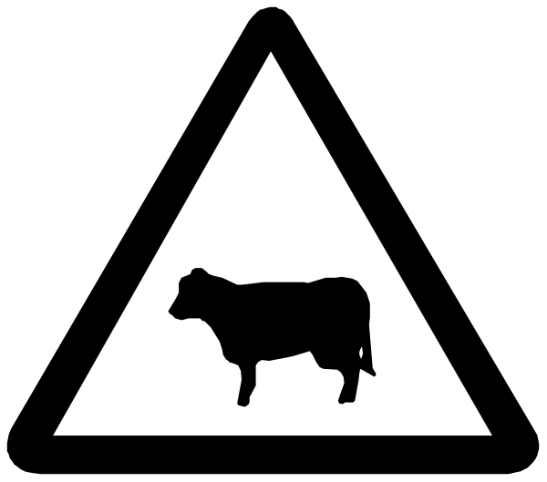 The black and white logo features a triangle with an animal inside it that appears to be either a cow or sheep on top of another symbol which could represent a mountain peak below them.