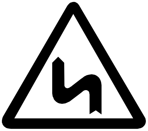 The image shows a black and white logo with an upside down triangle inside it on top of another symbol that resembles two overlapping arrows forming a circle around what appears to be a letter 'U'.
