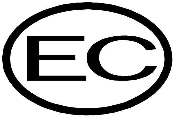 The logo of a company named "ECC". It's black and white with no additional details provided about its content beyond this description.