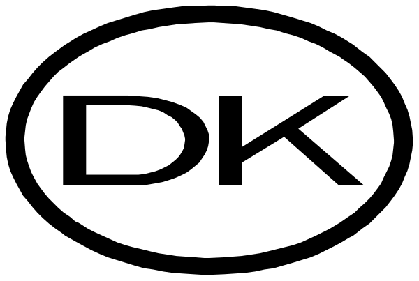 The logo of a brand with an oval shape containing text inside it on top of another rectangular design that has two lines intersecting at right angles in white against black backgrounds.