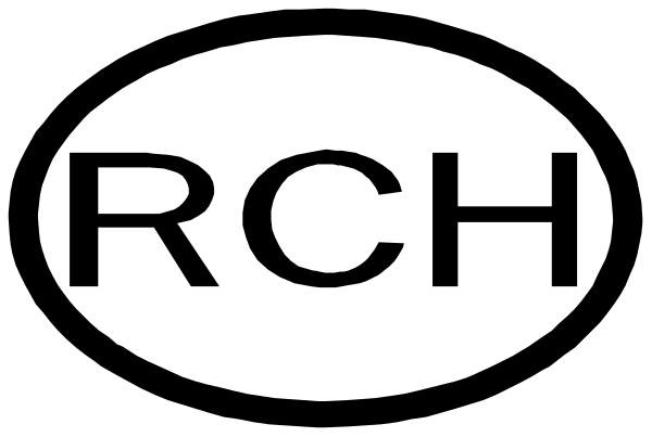 The logo of a church with its initials "RCH" prominently displayed on it.