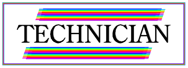 The image shows a logo with text that reads "TECHNICIAN" on top of another line of text which is partially obscured but appears to say something about an organization related to technology professionals; it's set against a grey background and has a simple, clean design typical for corporate logos.