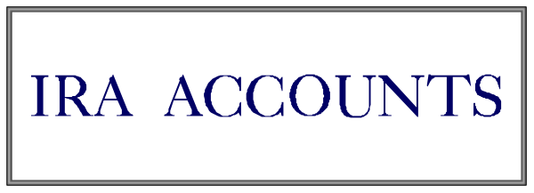 The image shows a logo with text that reads "IRA ACCOUNTS" on it.