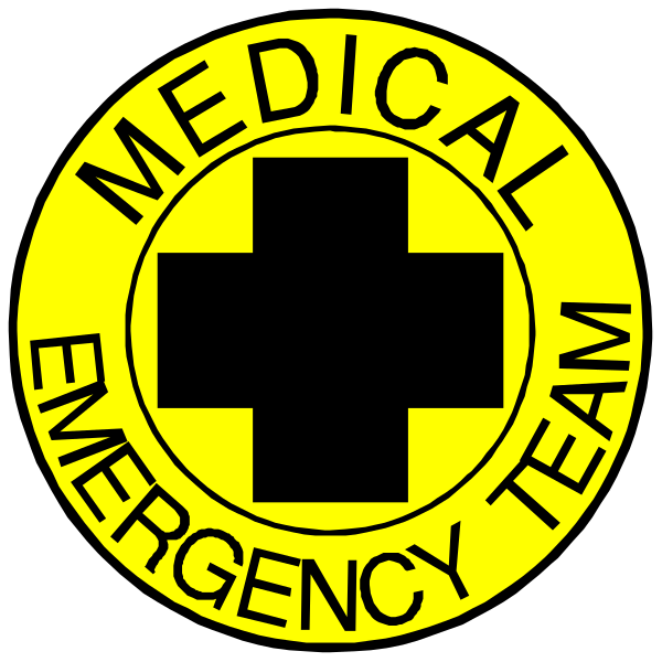 The image features a yellow cross with an emergency team logo on it next to text that reads "MEDICAL EMERGENCY TEAM."