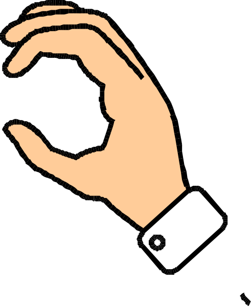 The image shows a hand with an index finger pointing upwards against a black background.