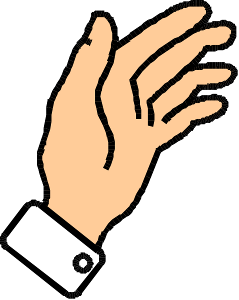 The image shows a hand with fingers extended upwards against a black background.