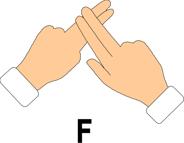 The image shows a cartoon of two hands making an "OK" gesture with fingers pointing upwards while standing against a black background.