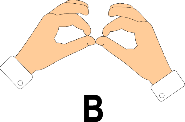 The image shows a pair of hands making hand gestures that resemble fingers crossed behind their back with an exaggerated expression on each face drawn above them to emphasize surprise or excitement.