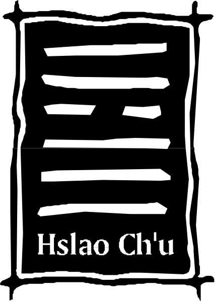 The black and white logo of a company with Chinese characters that read "Hsiaochu".