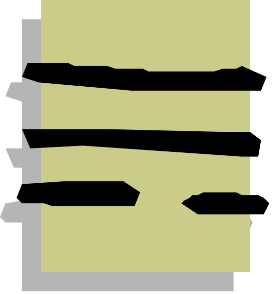 The image shows a simple graphic with two vertical bars of different lengths on either side; there is no text present within this clip-art depiction.