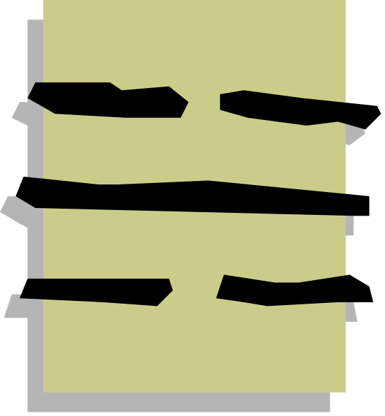 The image shows a simple black and white illustration of two stacked rectangles with lines drawn on them to represent layers within each rectangle.