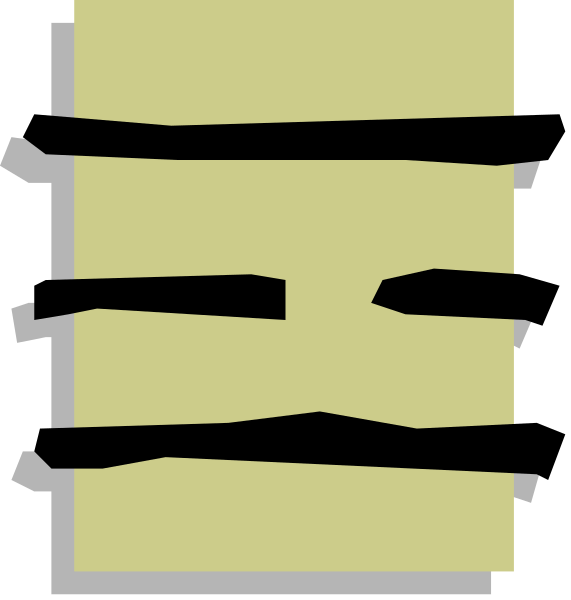 The image shows a simple black and white line drawing of two rectangles with lines connecting them at their ends to form an abstract representation that could be interpreted as either musical notes or stylized text characters resembling letters 'E' and 'H'.