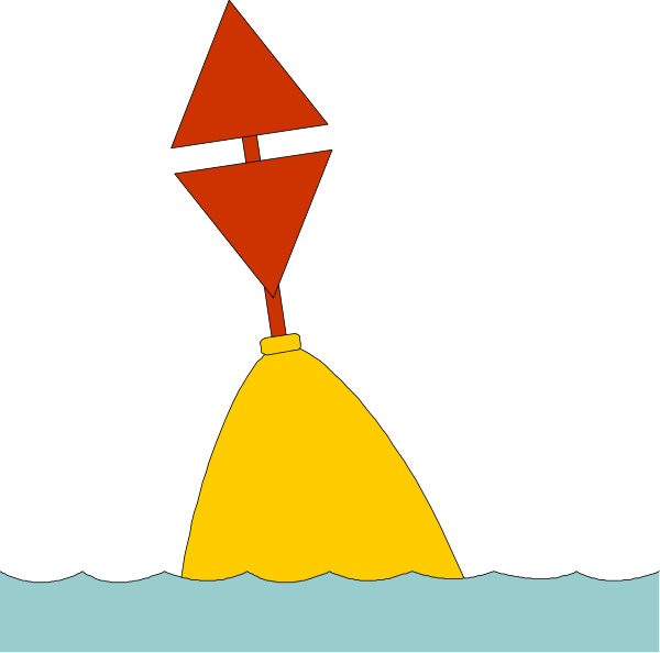 The image shows a red sailboat with its sails down on calm water under an overcast sky at nighttime.