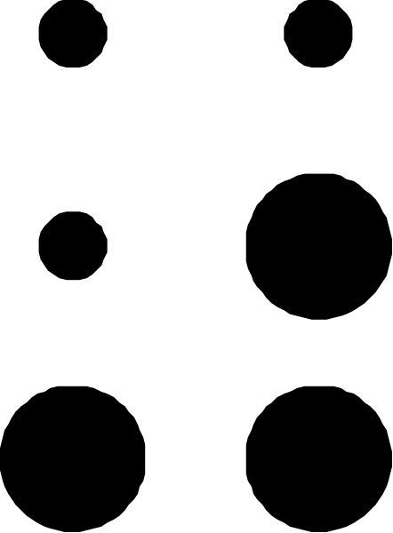 The image shows a black and white striped pattern with no discernible content within it; there is nothing to see in this clip-art representation of an abstract design.