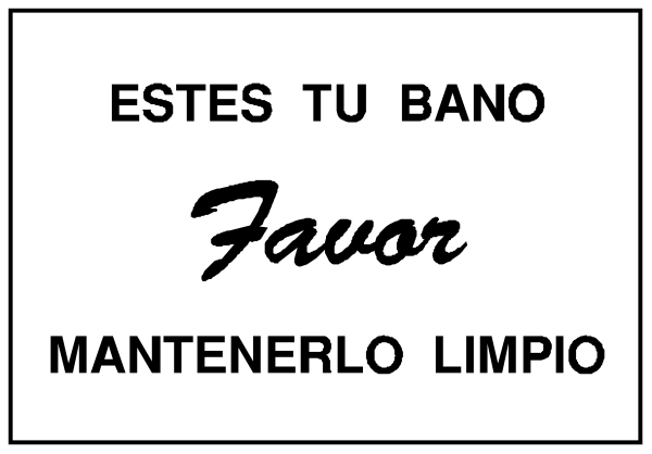 The image shows a ticket with Spanish text that translates to "Favor" on it along with some other words; there is also an instruction for maintenance work in Italian below the word 'favore'.