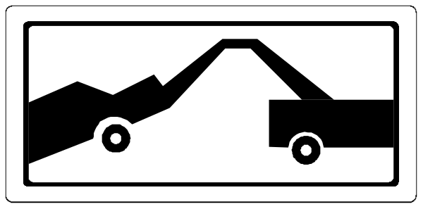 The black and white illustration shows a truck with its bed open on top of which is an object that resembles a car being loaded onto it from another vehicle below.