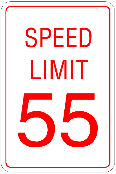 The image shows a red speed limit sign with white text indicating "SPEED LIMIT 50" on top of it in bold letters against an off-white background. Below that is another smaller rectangular label, also within the same frame as the first one and sharing its color scheme, which reads "Speed Limit." The style appears to be a digital or graphic representation rather than photographic art.