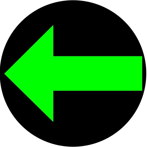 The image shows a green arrow pointing to its right with an accompanying black background.