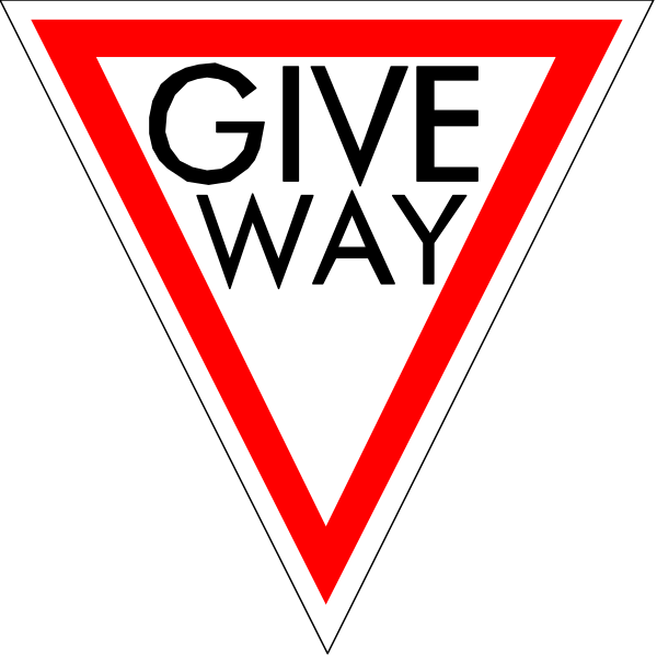 The image shows a red triangle with an exclamation mark inside it against a black background.