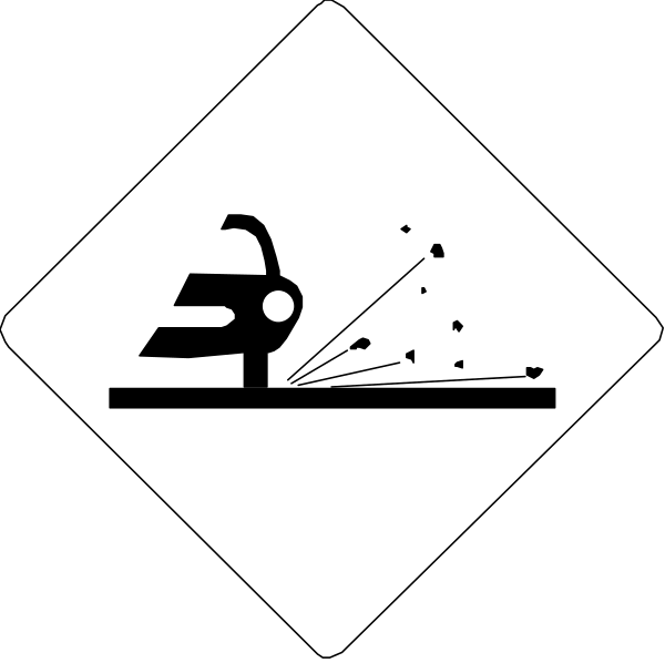The image shows a black and white icon with three symbols: on top left is an object that resembles a hammer; in the center right there's a symbol of what appears to be a small boat, possibly indicating water-related activity like boating or fishing; at bottom left it depicts something similar to a shovel.