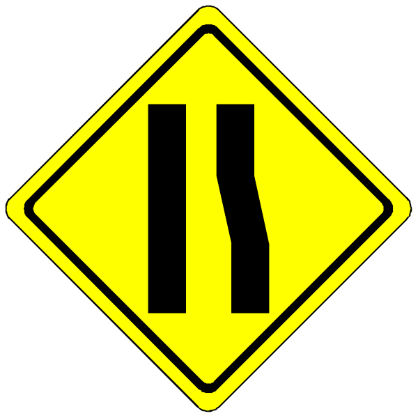The image shows a black sign with white text that reads "10" on top of another smaller sign below it which has an arrow pointing to its right side indicating directionality.
