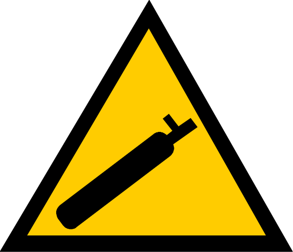 The image shows a warning sign with an exclamation mark inside it on top of another symbol that looks like a shipwreck below water level.