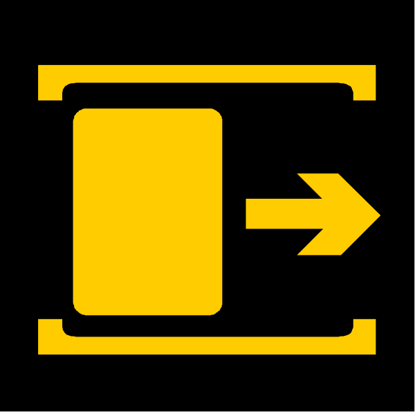 The image shows a black arrow pointing to an icon of a yellow envelope with a white paperclip on top against a dark background.