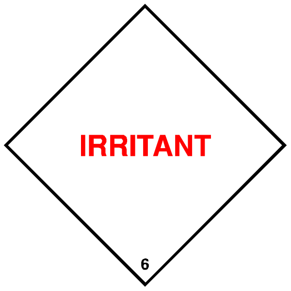 The image shows a black diamond with white text on it that reads "irritant" at its top left corner and another smaller square within it containing only one word: "initiative."