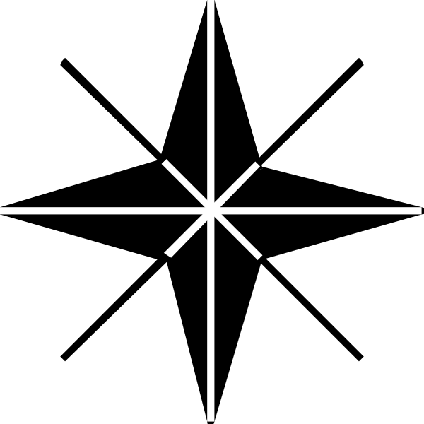 The black and white diagram shows a simple geometric figure consisting of three lines intersecting at right angles to form an X shape with one line extending horizontally from each intersection point.
