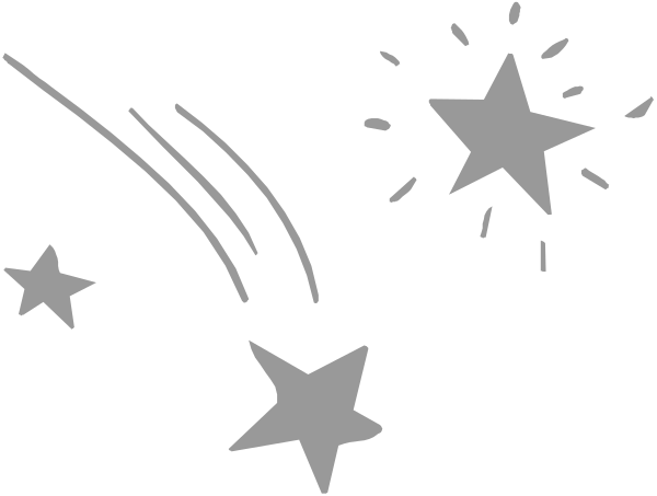 The black and white illustration shows a night sky with stars falling from it towards an unseen ground below.