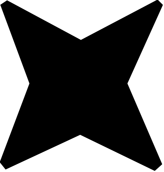 The black and white photo shows a simple line drawing of three vertical lines with varying lengths against an empty background.
