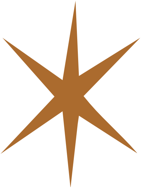 The image shows a stylized star with six points against a dark background on the left side of an equal sign that divides into two halves in shades of gray and black.