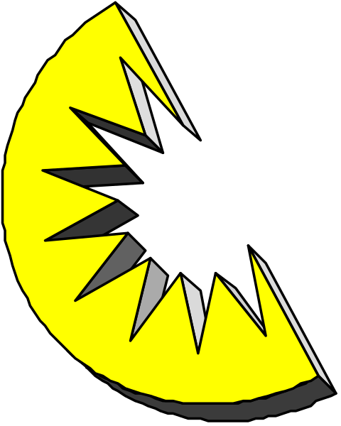 The image shows a stylized graphic of an eye with spikes emanating from it against a black background.