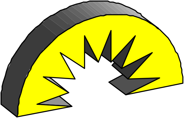 The image shows a stylized graphic of an icon with three arrows pointing upwards inside it; above this icon is another arrow that appears to be in motion as if flying through space towards the viewer, and below the first set of arrows there's a yellow circular shape resembling a target or bullseye.