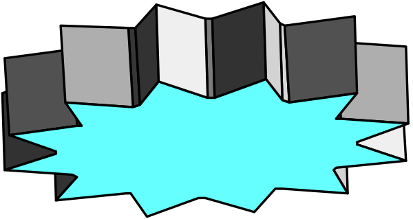 The image shows a cartoon of an open book with pages fluttering outward from its center, creating a sense of movement as if it's being blown by wind.