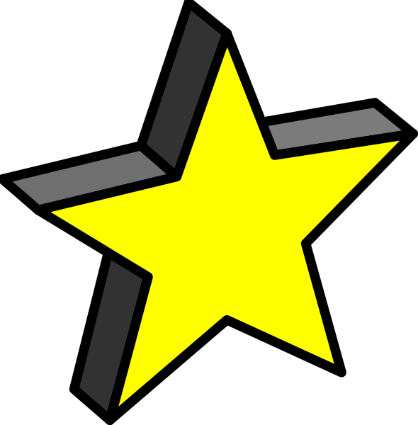 The image shows a black background with two distinct yellow stars on it; each star has an inner white cross shape at its center.