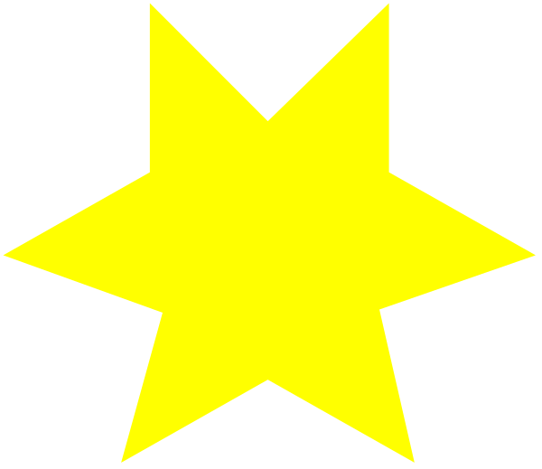 The image shows a simple graphic of two yellow stars with black outlines against a dark background.