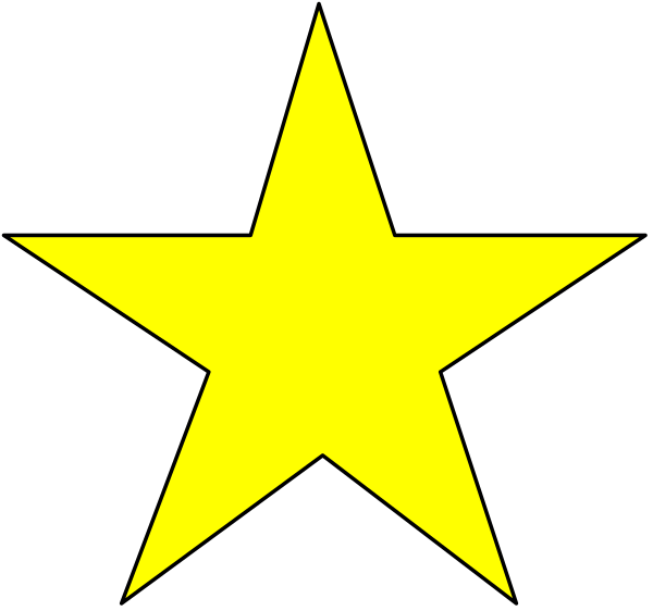 The image shows a yellow star on a black background with no additional details visible due to its size.