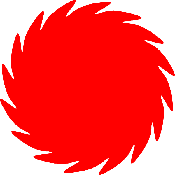 The red circle represents a flower with many petals radiating from its center to form an intricate pattern around it.