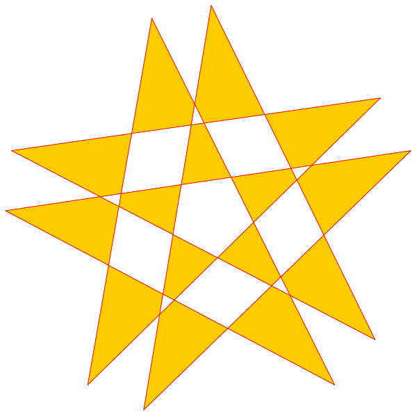 The image shows a simple black background with an orange star design on it.