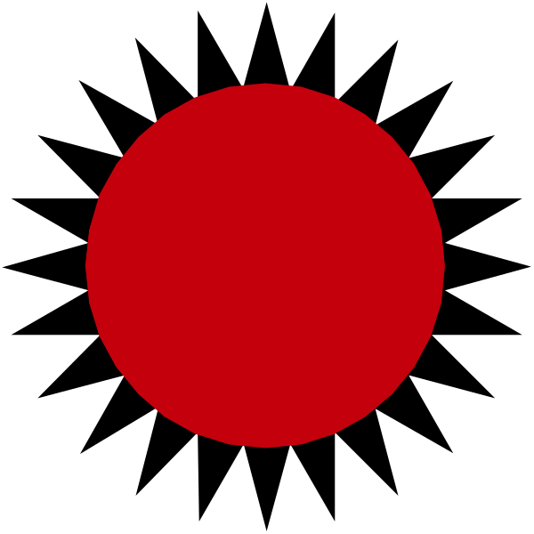 The image shows a red circle on a black background with no additional details visible within it.