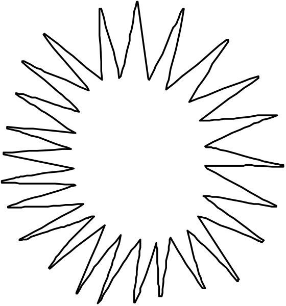 The image shows a black starburst graphic with white rays emanating from it against an unseen background on top of another smaller square-shaped object that appears to be a light bulb icon in dark gray, suggesting illumination and ideas.