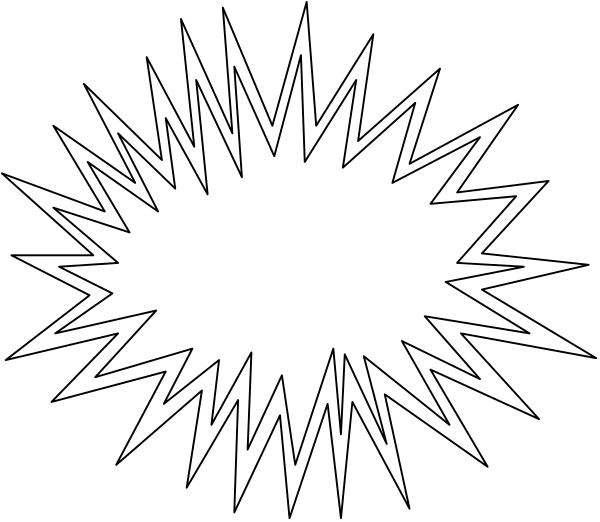 The image shows a black rectangle with two white rectangles inside it on either side of an empty space that is darker than both inner spaces.