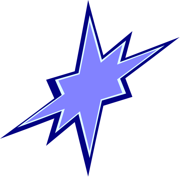 The image shows a blue lightning bolt graphic with white outlines on a black background.
