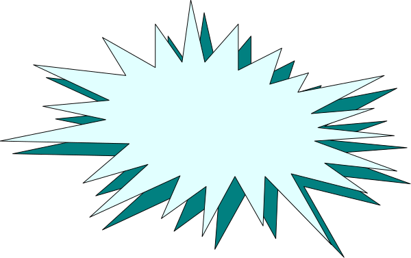 The image shows a graphic with an explosion effect centered on it against a dark background; there is no text present within this clip-art image.