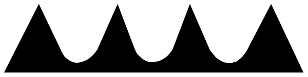 The image shows a gray background with two black lines that appear to be parallel but at an angle from each other; there is no text present in this clip-art image.