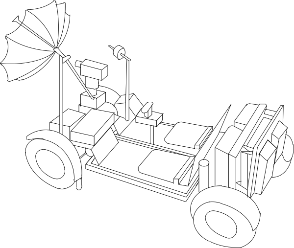 The image shows a black background with several white dots scattered across it; there is no text present within this small clip-art graphic.