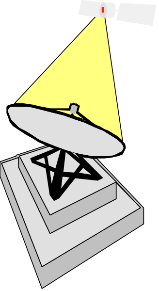 The image shows a cartoon depiction of an alien spacecraft with its landing gear down on Earth's surface at nighttime under a starry sky.