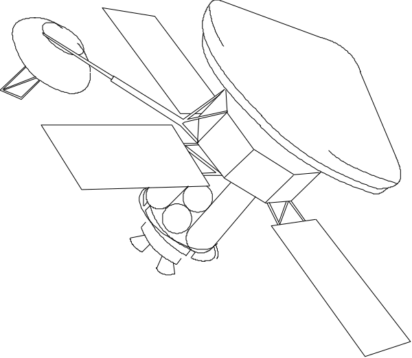 The image shows a black space with two white dots on it against an indistinct background that appears to be darker than the rest of the scene; there is no text present in this clip-art representation, and all other details remain unclear due to its simplicity.